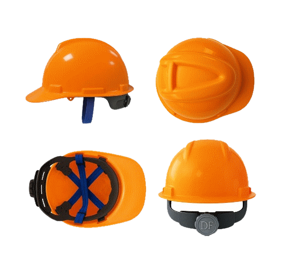 Casco Naranjo Arnés Tela-Ajuste Roller-DRILO