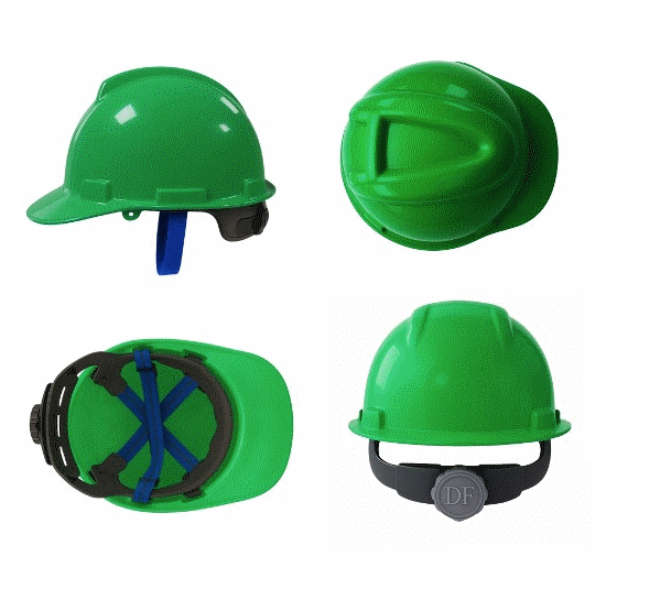 Casco Verde Arnés Tela-Ajuste Roller-DRILO
